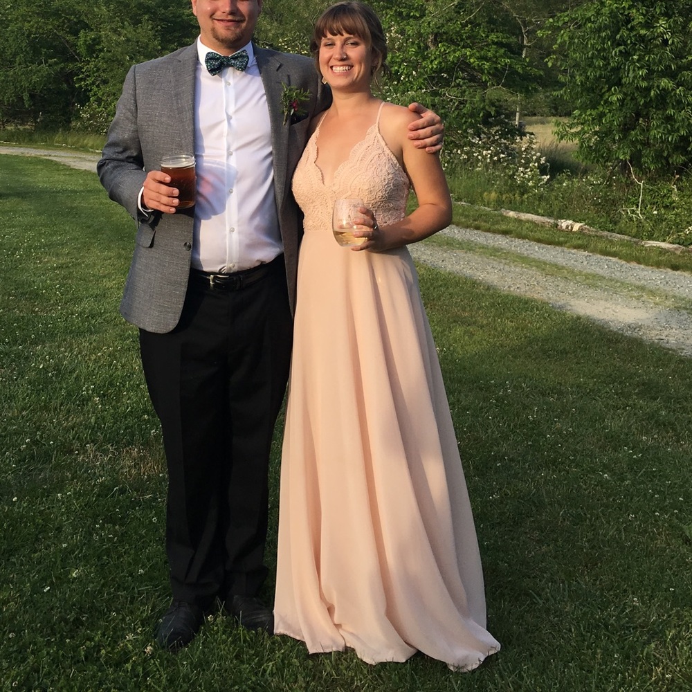 Lulus blush bridesmaids dress - Picture 4 of 4